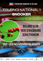 Snooker – 1er tournoi national Toutes Catégories