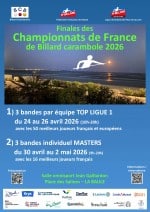 Carambole – 3 bandes – Championnats de France Top Ligue 1 &…
