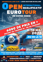 Américain – Open qualificatif pour le prochain eurotour de…